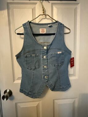 Levi's Light Blue Denim Western Vest